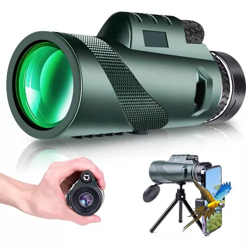 Telescopio monocular con soporte para móvil