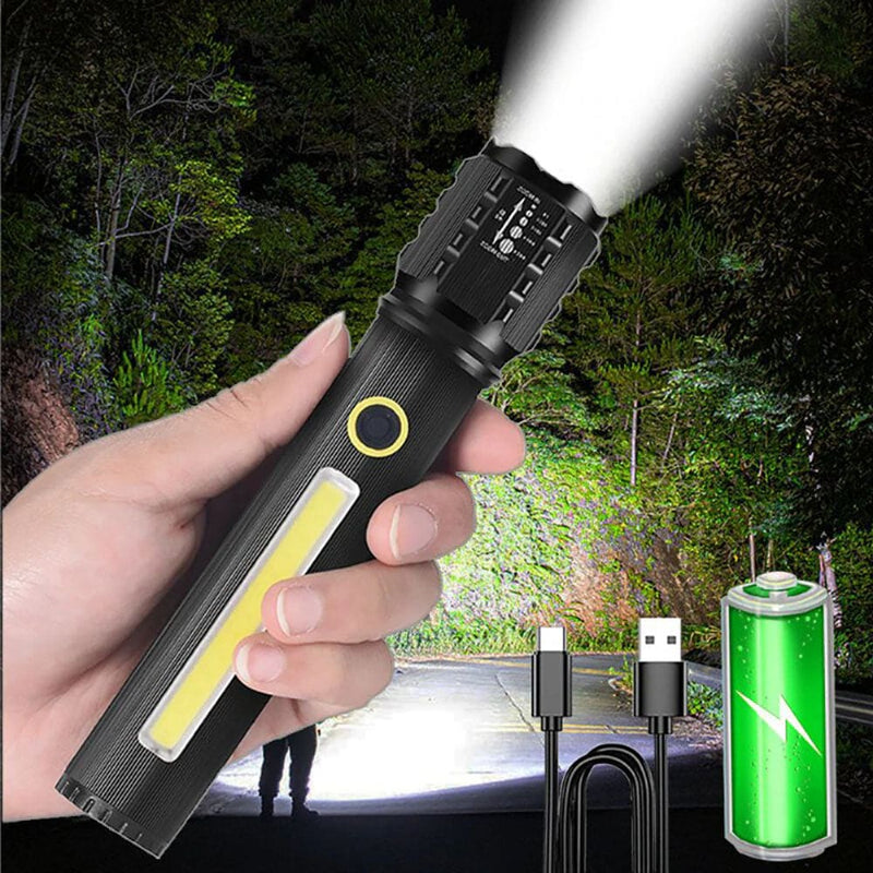 Linterna LED con zoom de 3 modos